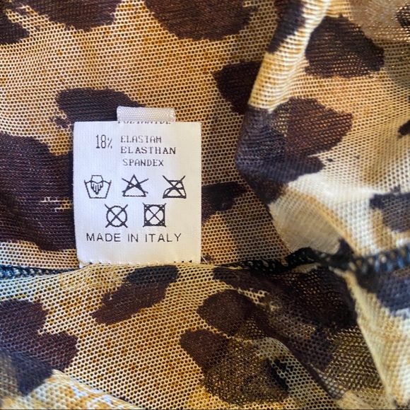 MOSCHINO lingerie sheer animal print top - Picture 7 of 8